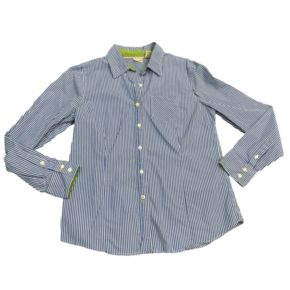 L.L. Bean Tops - LL Bean Cotton Striped Button Down Shirt Medium